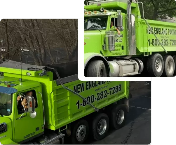 New England Paving Truck Moving Materials