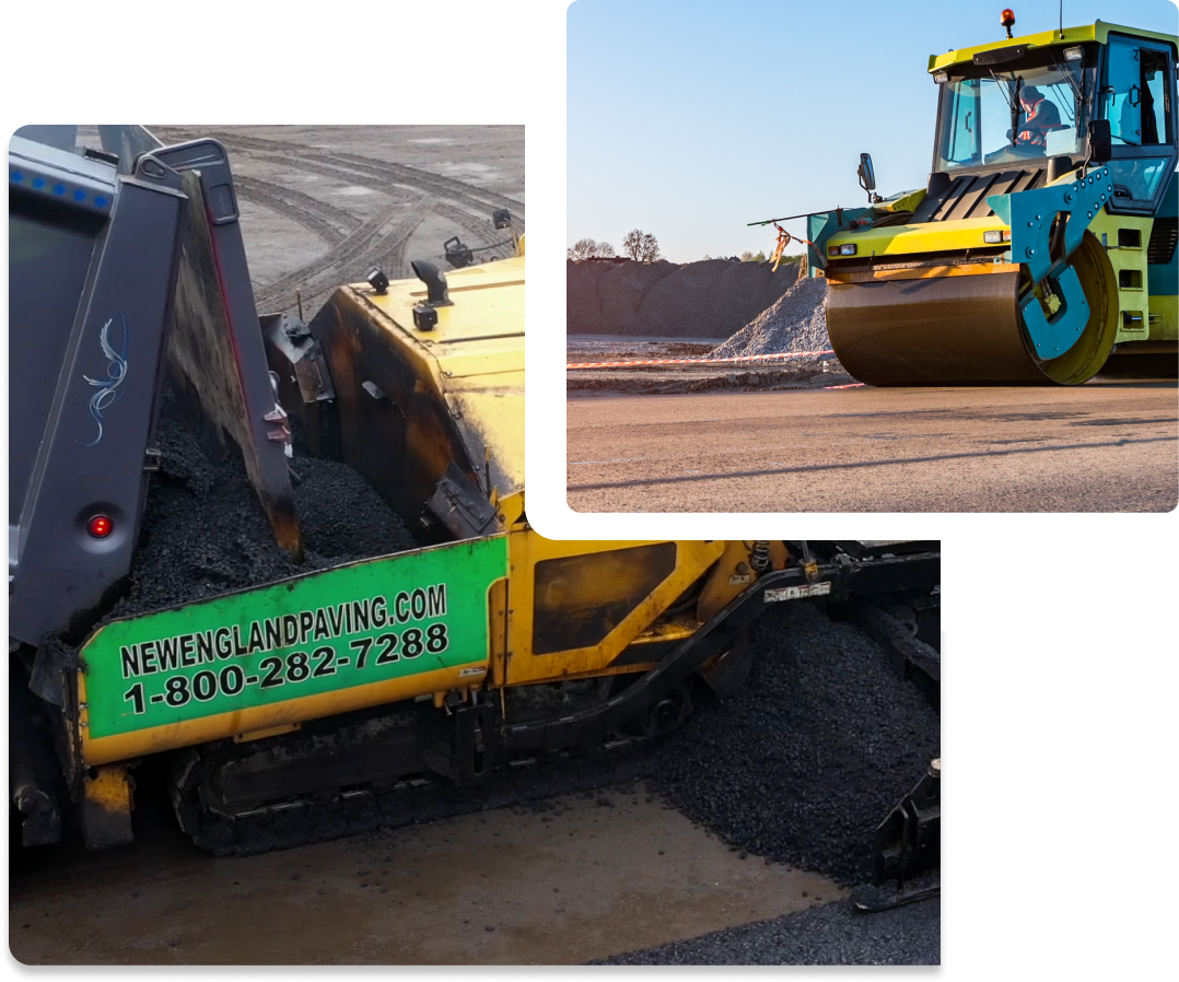 Workers Doing the Pavement Installation
